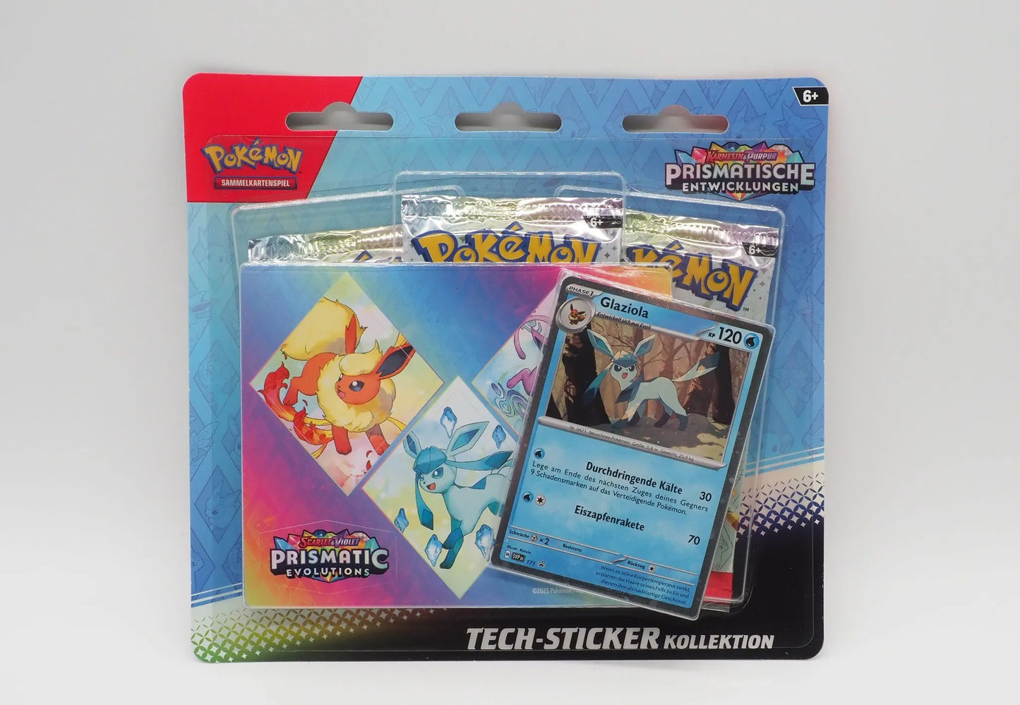 Pokémon, Prismatische Entwicklung,Techsticker Kollektion-Glaziola , Pokemon, Deutsch, Evoli, Nachttara,